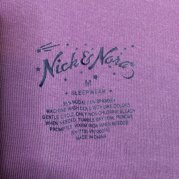 Nick & Nora Sock Monkey Baking Pajama Set Long Sleeve Top & Pants, sz Medium - Picture 11 of 11